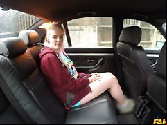 Dirty blonde bitch Carly gets fucked in the back of the police car